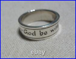 James Avery Retired Sterling God Be With Us Together and Apart Ring Size 7.5