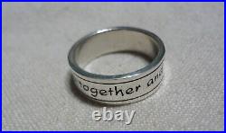 James Avery Retired Sterling God Be With Us Together and Apart Ring Size 7.5