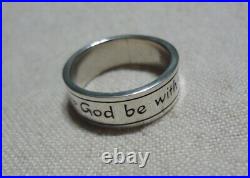 James Avery Retired Sterling God Be With Us Together and Apart Ring Size 7.5