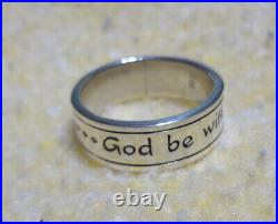 James Avery Retired Sterling God Be With Us Together and Apart Ring Size 7.5