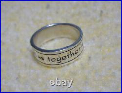 James Avery Retired Sterling God Be With Us Together and Apart Ring Size 7.5