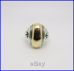 James Avery Retired Sterling Silver 14k Gold Dome Knot Ring Size 6 Lb-c1631