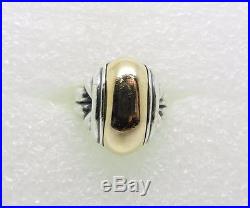 James Avery Retired Sterling Silver 14k Gold Dome Knot Ring Size 6 Lb-c1631