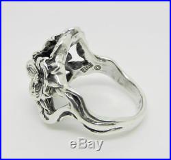 James Avery Retired Sterling Silver 3-dogwood Flower Ring Size 7 -rare- Lb-c1826