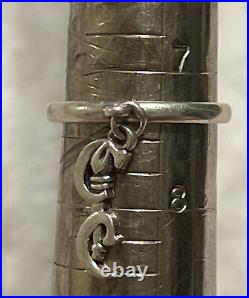James Avery Retired Sterling Silver 925 Cross Country Dangle Charm Ring Size 7.5