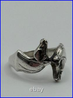 James Avery Retired Sterling Silver 925 Double Horse Head Ring Size 7