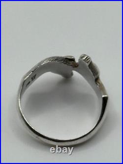 James Avery Retired Sterling Silver 925 Double Horse Head Ring Size 7