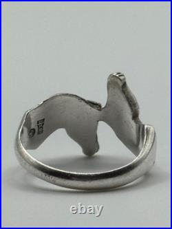James Avery Retired Sterling Silver 925 Double Horse Head Ring Size 7