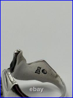 James Avery Retired Sterling Silver 925 Double Horse Head Ring Size 7