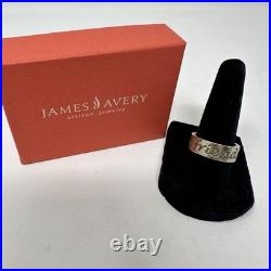 James Avery Retired Sterling Silver 925 Friends Forever Band Ring Size 8 Heart