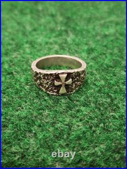 James Avery Retired Sterling Silver 925 Textured Cross Ring Mens Band Size 10