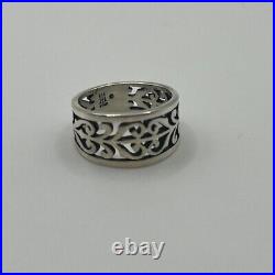 James Avery Retired Sterling Silver Adoree Ring Band Size 5