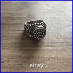 James Avery Retired Sterling Silver African Beaded Swirl Ring Size 6