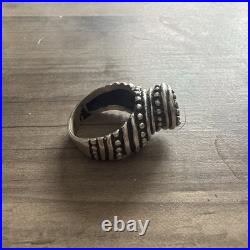 James Avery Retired Sterling Silver African Beaded Swirl Ring Size 6