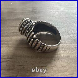 James Avery Retired Sterling Silver African Beaded Swirl Ring Size 6