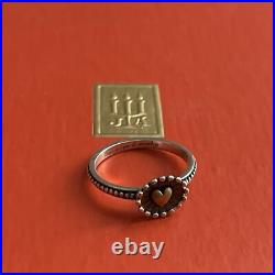 James Avery Retired Sterling Silver And Bronze Radiant Heart Ring/Size 8.75