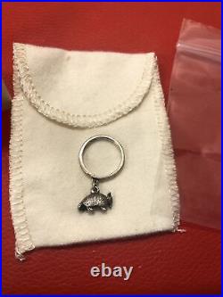 James Avery Retired Sterling Silver Armadillo Dangle Charm Ring Size 4.5 Rare
