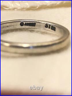 James Avery Retired Sterling Silver Armadillo Dangle Charm Ring Size 4.5 Rare