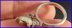 James Avery Retired Sterling Silver Armadillo Dangle Charm Ring Size 5.5 Rare