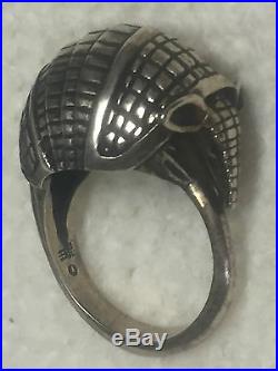 James Avery Retired Sterling Silver Armadillo Ring Size 8