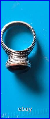 James Avery Retired Sterling Silver Beaded Black Onyx Ring Size 6.75