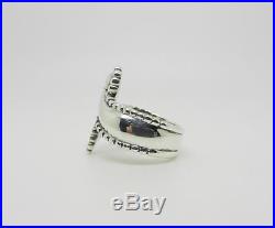 James Avery Retired Sterling Silver Beaded Edges Bypass Ring Size 6.75- Lb-c1621
