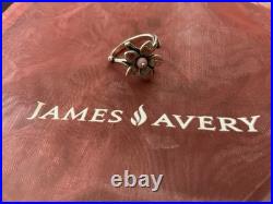 James Avery Retired Sterling Silver Blossom Ring Size 7 Excellent Condition