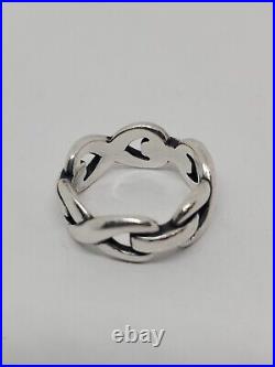 James Avery Retired Sterling Silver Bold Infinity Band Ring Size 5.5 James Avery Retired Sterling Silver Bold Infinity Band Ring Size 5.5