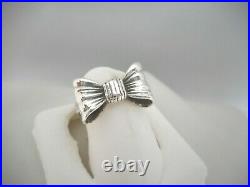 James Avery Retired Sterling Silver Bow Ring Size 3 3/4