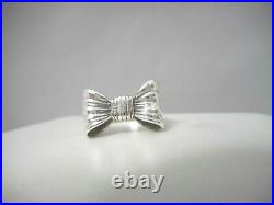 James Avery Retired Sterling Silver Bow Ring Size 3 3/4