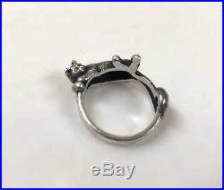 James Avery Retired Sterling Silver Cat Ring Size 4.5