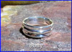 James Avery Retired Sterling Silver Centered Wedding Band Ring Size 10.5