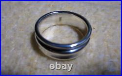 James Avery Retired Sterling Silver Centered Wedding Band Ring Size 10.5