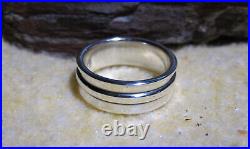 James Avery Retired Sterling Silver Centered Wedding Band Ring Size 11.5