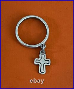 James Avery Retired Sterling Silver Cross Dangle Ring Size 4