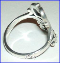 James Avery Retired Sterling Silver Double 2 Heart & Scroll Design Ring Sz 6.5