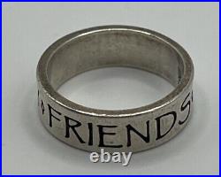 James Avery Retired Sterling Silver Family Friends Faith Ring Size 9.5