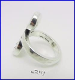 James Avery Retired Sterling Silver Hammered Bypass Swirl Ring Size 6 Lb-c1790