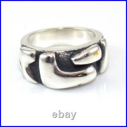 James Avery Retired Sterling Silver Hebrew Band Ring Size 7.5
