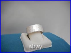 James Avery Retired Sterling Silver Large Heavy Hammered Band Ring / Size 12 1/2