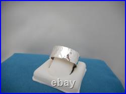 James Avery Retired Sterling Silver Large Heavy Hammered Band Ring / Size 12 1/2