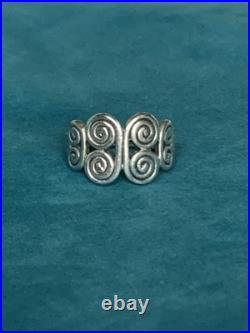 James Avery Retired Sterling Silver Mycenaean Butterfly Ring RARE Size 8