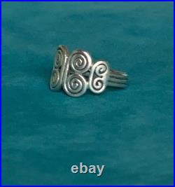 James Avery Retired Sterling Silver Mycenaean Butterfly Ring RARE Size 8