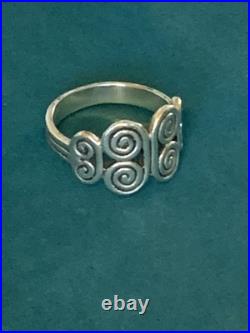 James Avery Retired Sterling Silver Mycenaean Butterfly Ring RARE Size 8