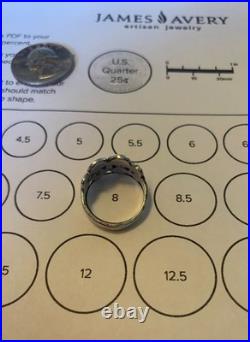 James Avery Retired Sterling Silver Mycenaean Butterfly Ring RARE Size 8
