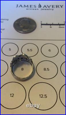 James Avery Retired Sterling Silver Mycenaean Butterfly Ring RARE Size 8