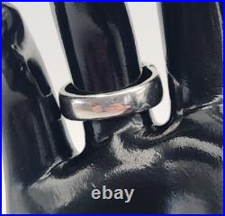 James Avery Retired Sterling Silver Onyx Scroll Ring Sz 6-6.5 Vintage Artisan