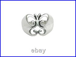 James Avery Retired Sterling Silver Open Spring Butterfly Ring Size 6.5