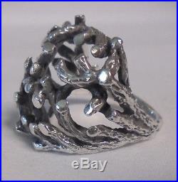 James Avery Retired Sterling Silver Openwork Branch Dome Ring Size 8.25