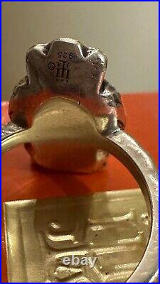 James Avery Retired Sterling Silver Owl Ring Size 7